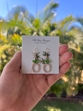 Load image into Gallery viewer, CZ pineapple earrings
