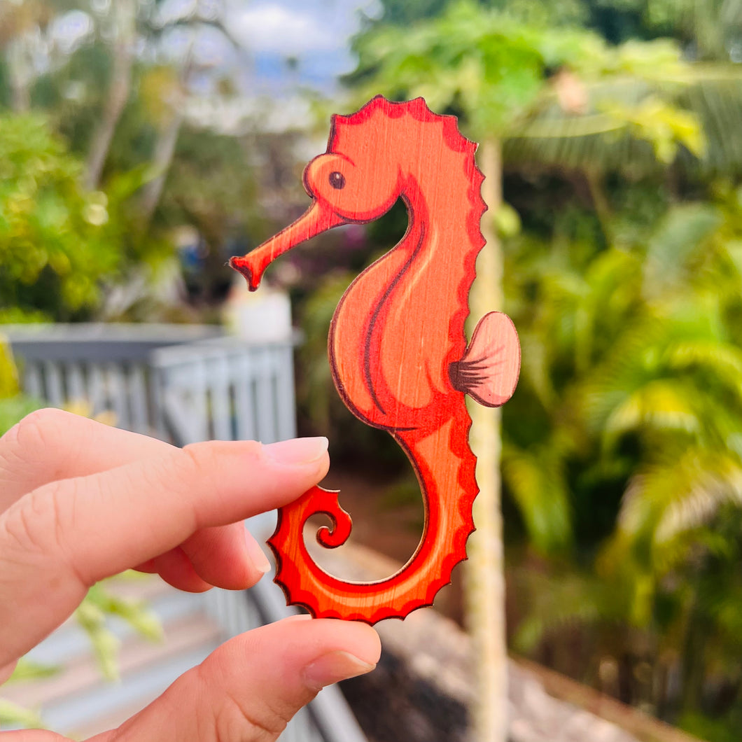 Bamboo sticker - Seahorse