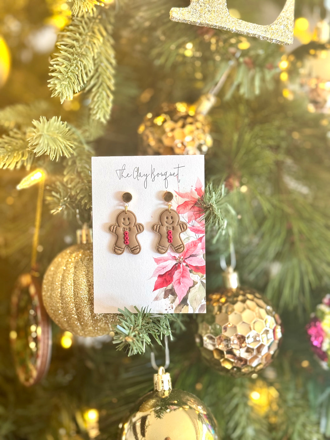 Clay - Gingerbread earrings