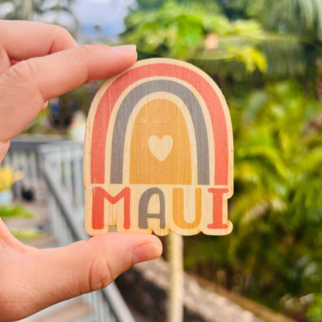 Bamboo sticker - Rainbow Maui