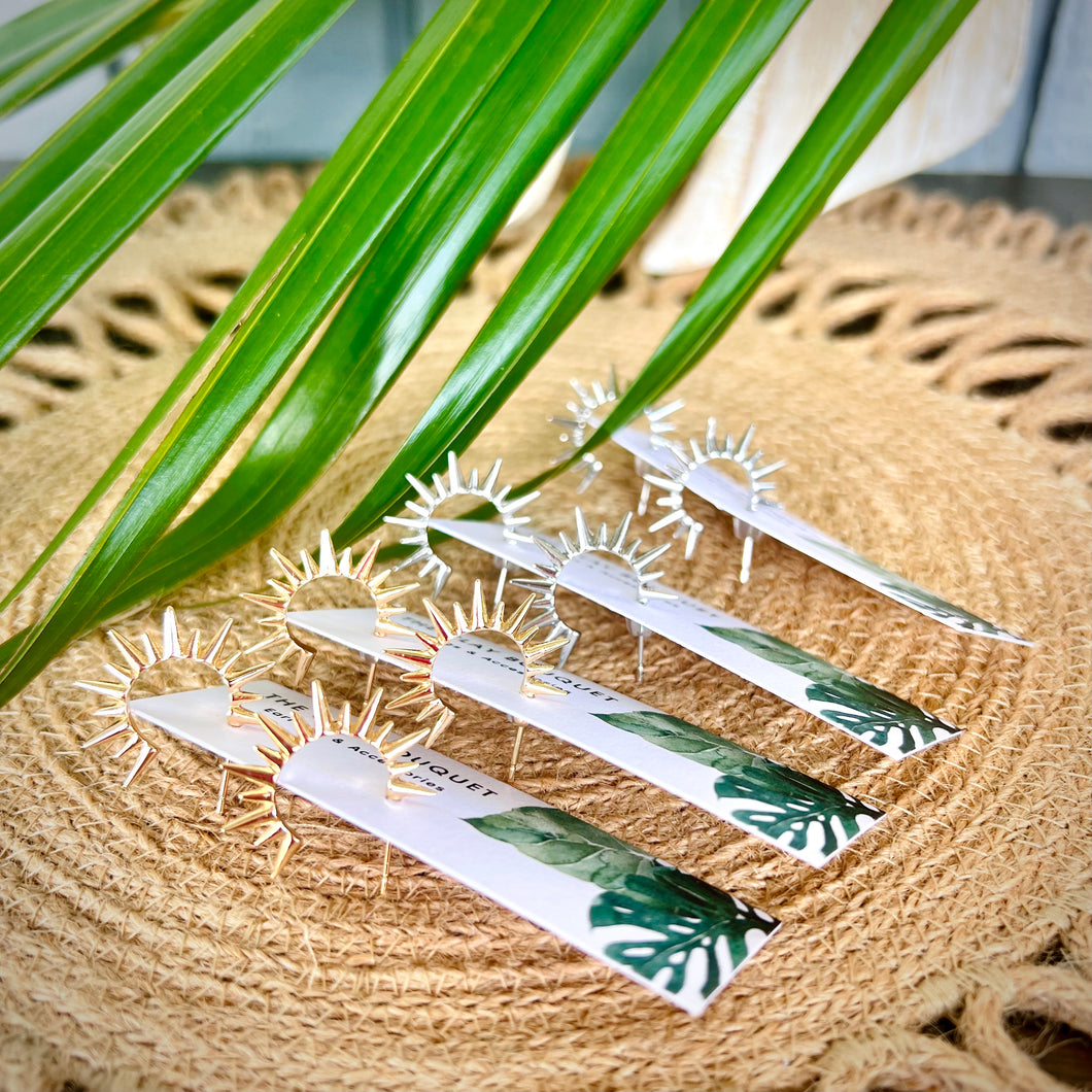 Spiky sun earrings