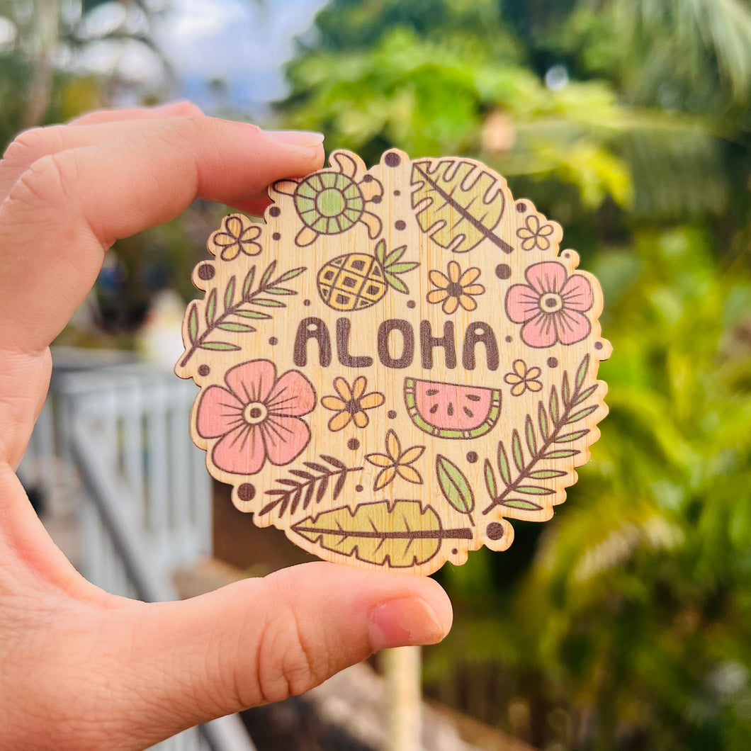 Bamboo sticker - Aloha