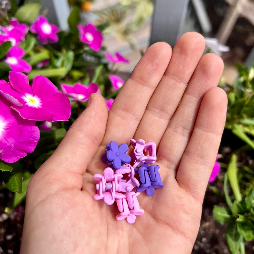 Mini hair clips - Purple