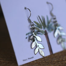 Load image into Gallery viewer, Silver heliconia earrings
