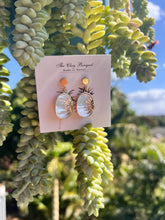 Load image into Gallery viewer, Mother of pearl boho sun earrings
