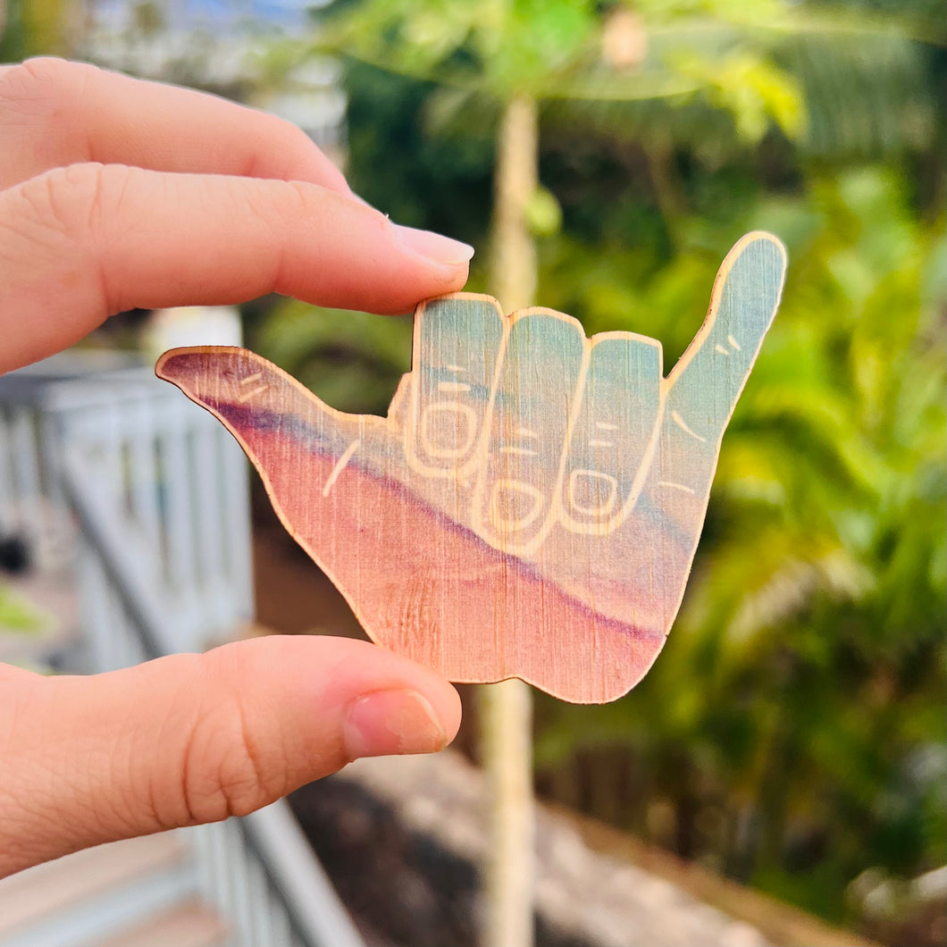 Bamboo sticker - Beach Merged Shaka