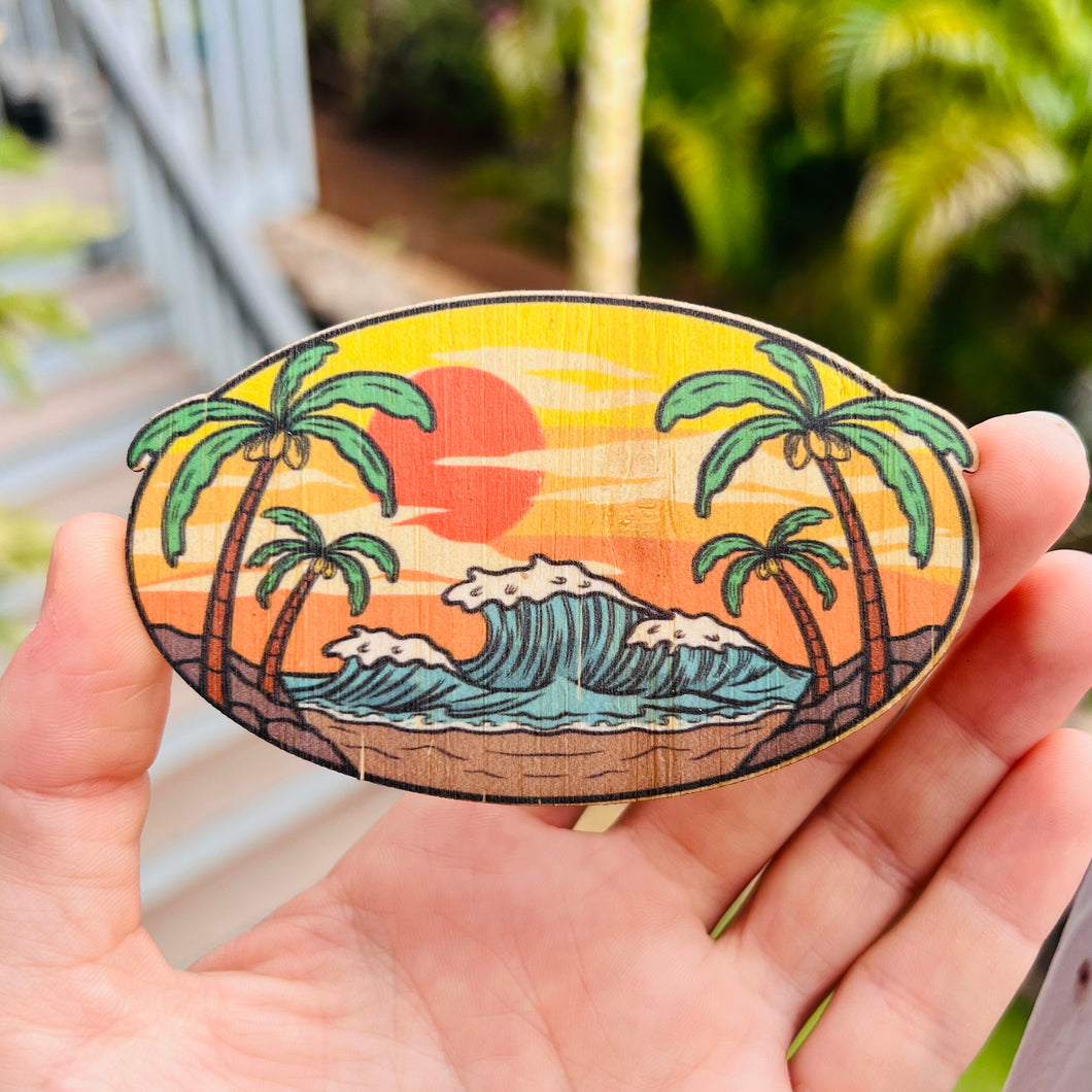 Bamboo sticker - Tropical Scene