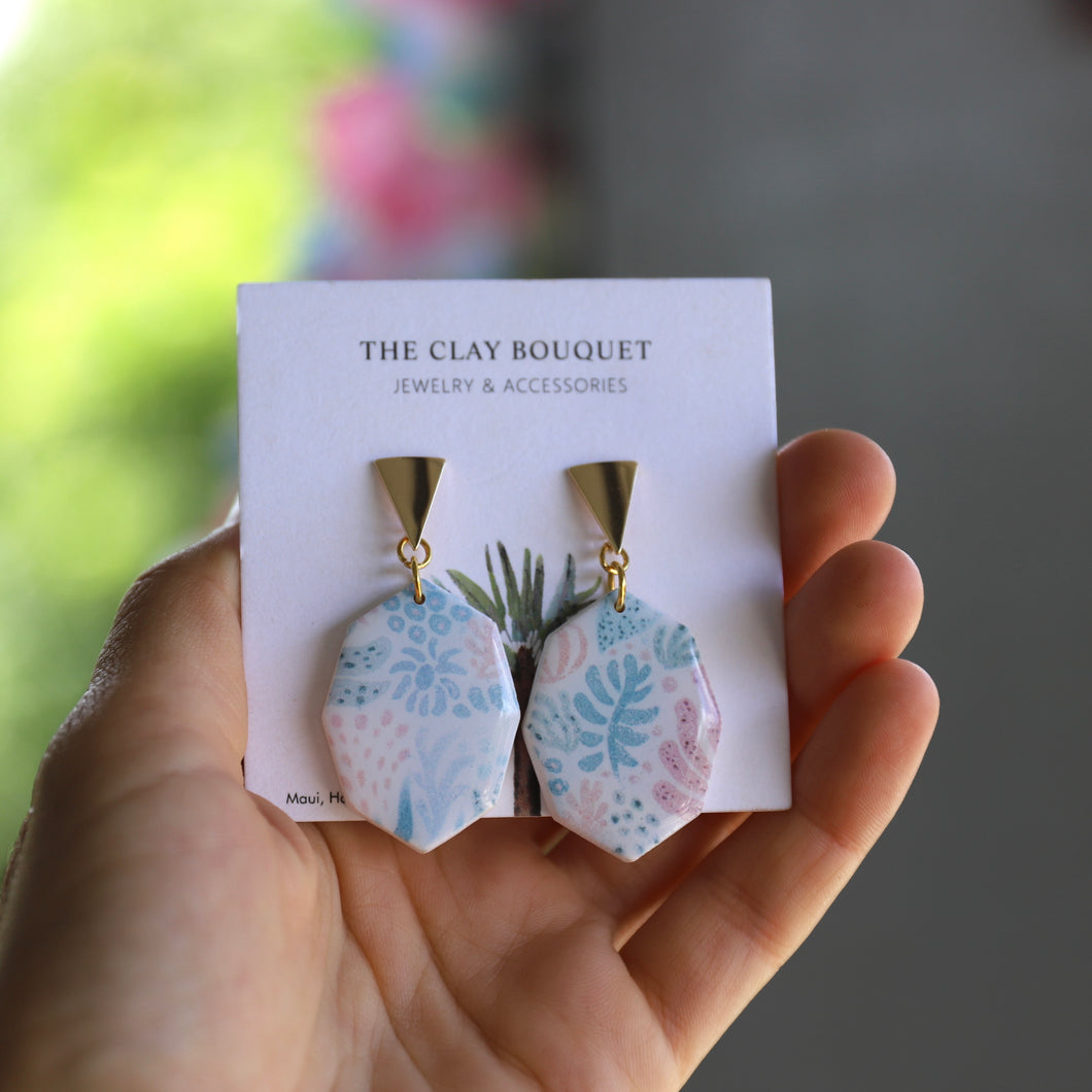 Clay - Coral earrings