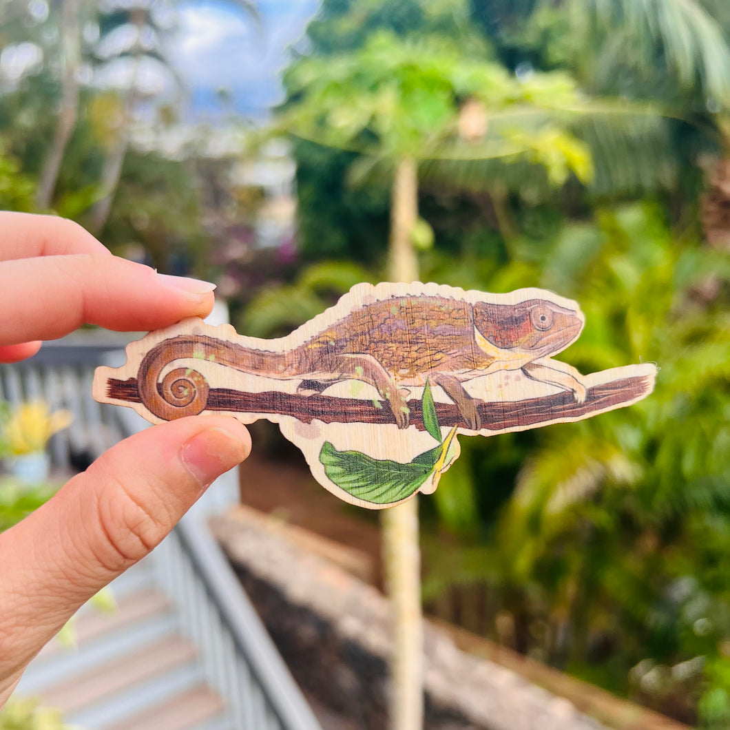 Bamboo sticker - Chameleon