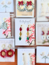 Load image into Gallery viewer, Clay - Christmas Lights dangle earrings
