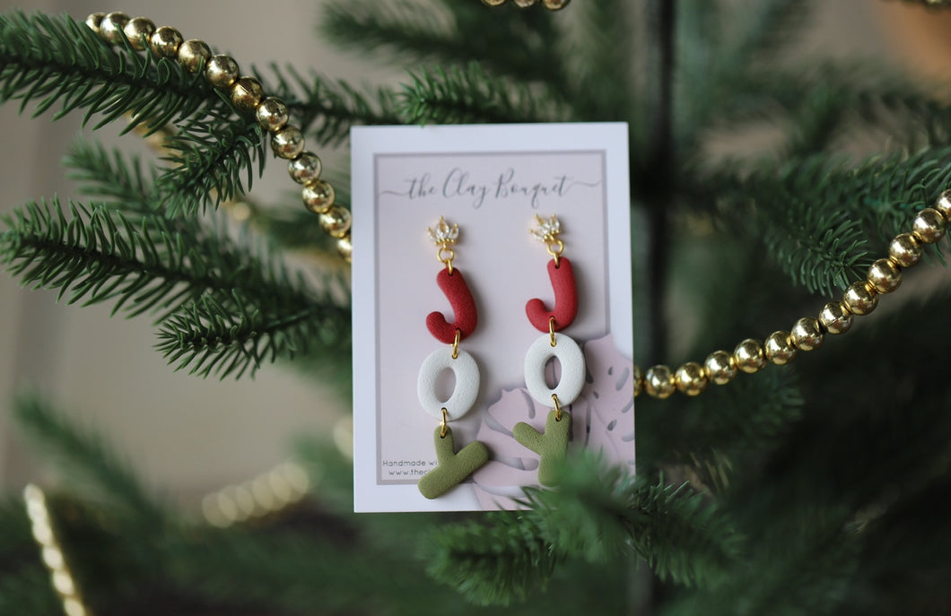 Clay - JOY Christmas earrings