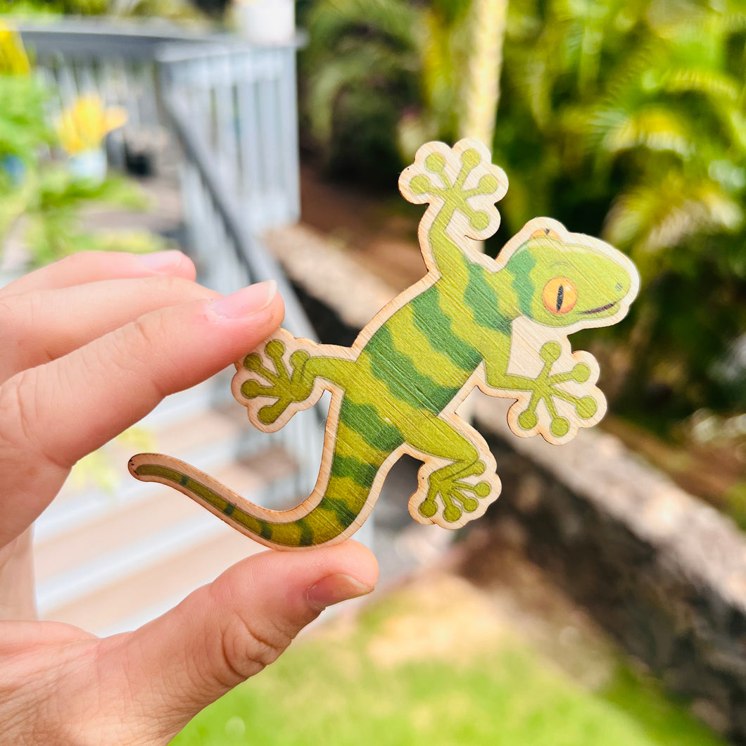 Bamboo sticker - Gecko