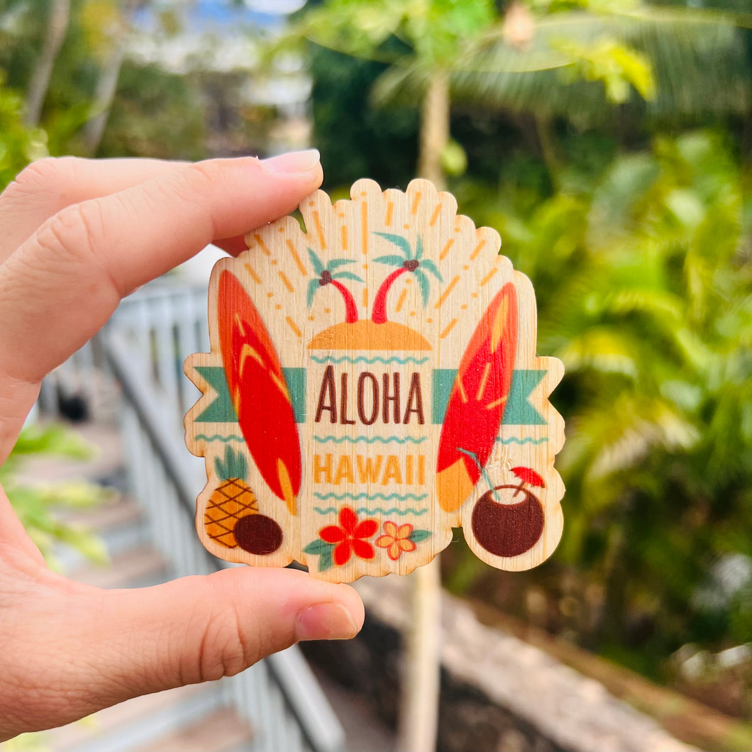 Bamboo sticker - Festive Aloha Hawaii