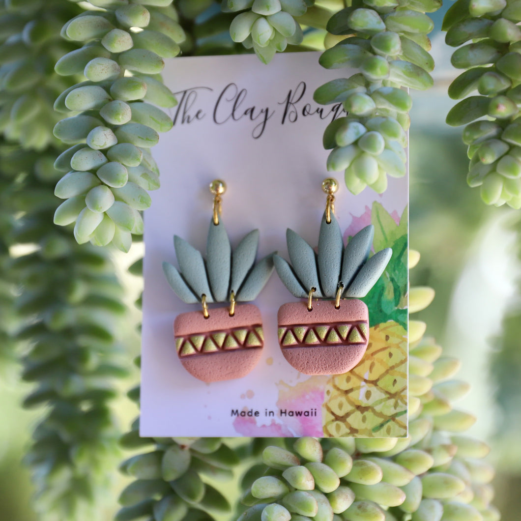 Clay - Succulent earrings