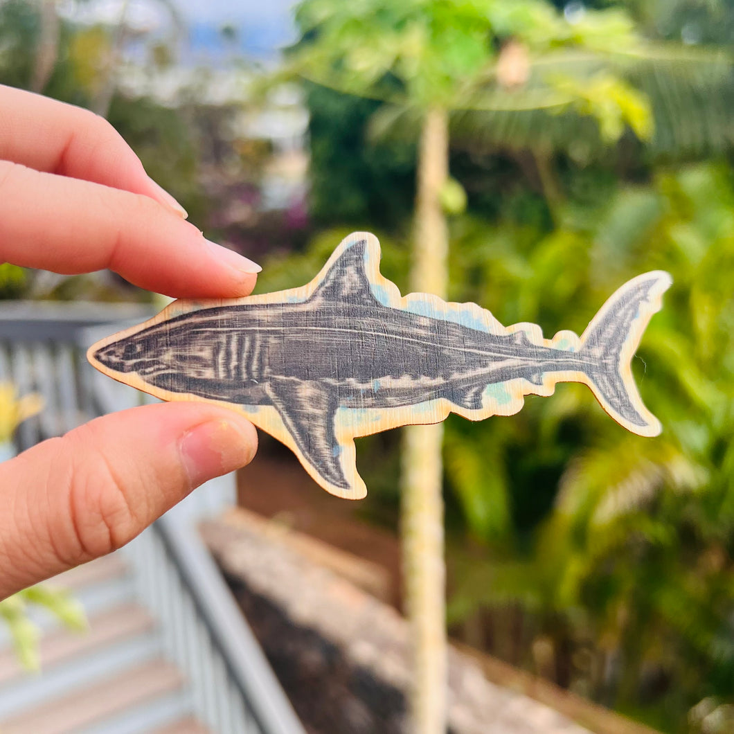 Bamboo sticker - Black shark