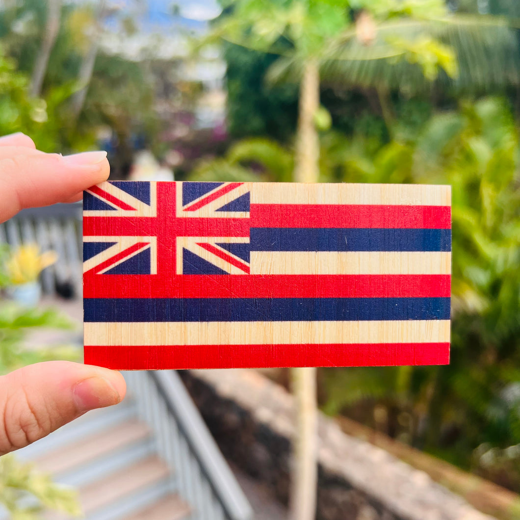 Bamboo sticker - Hawaiian flag