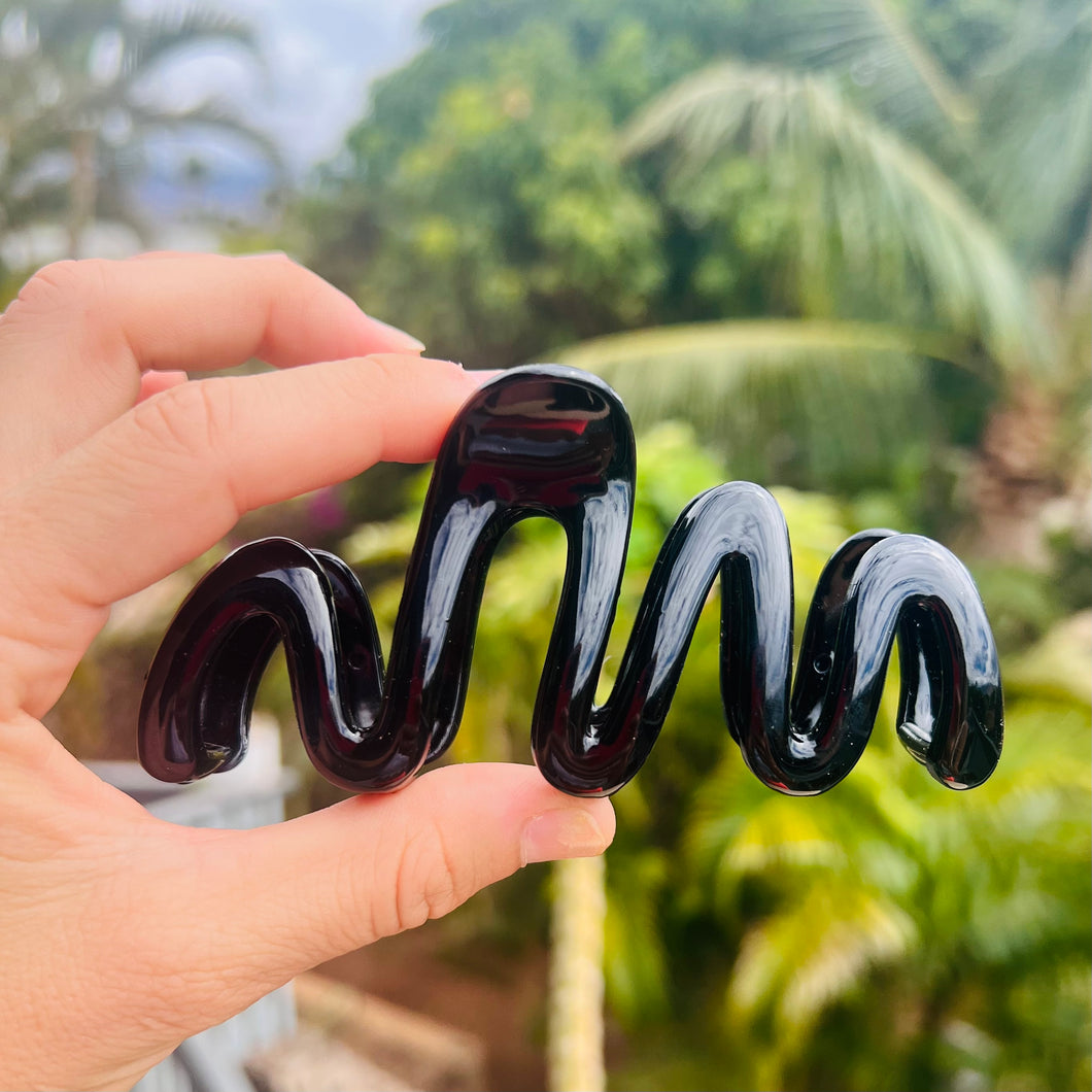 Wave hair clip - Black