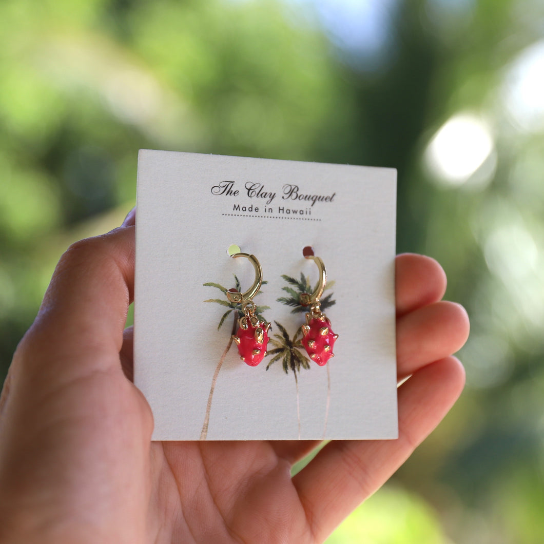 Mini dragonfruit earrings