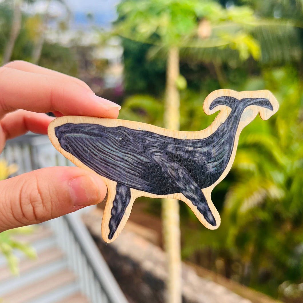 Bamboo sticker - Blue Whale