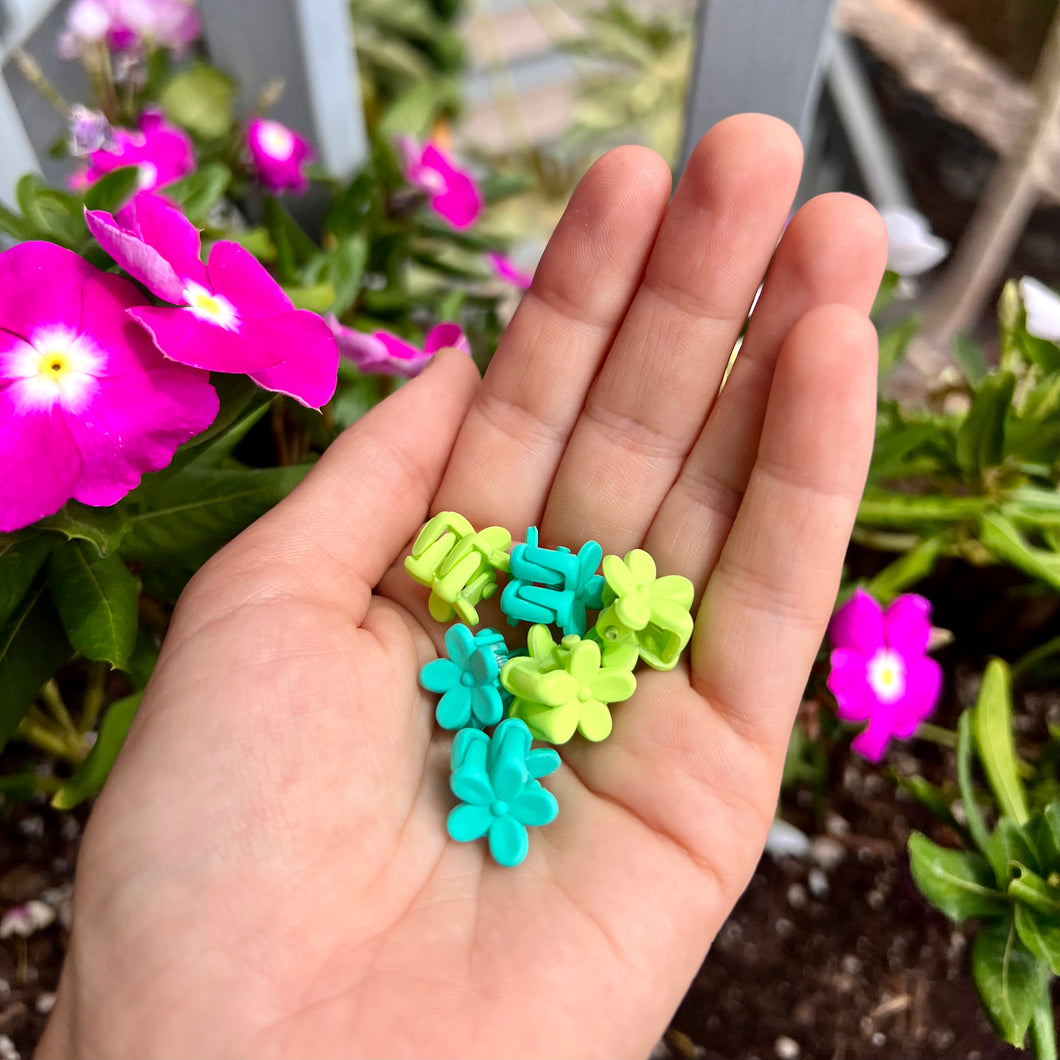 Mini hair clips - Green