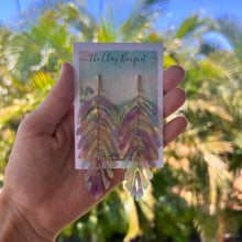 Load image into Gallery viewer, Long palm leaf earrings - Unicorn
