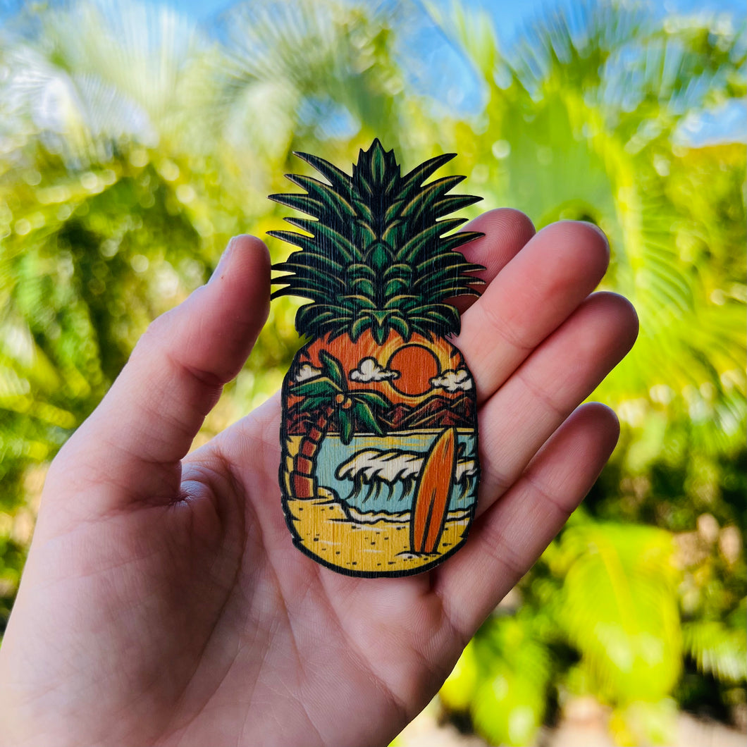 Bamboo sticker - Pineapple Surf