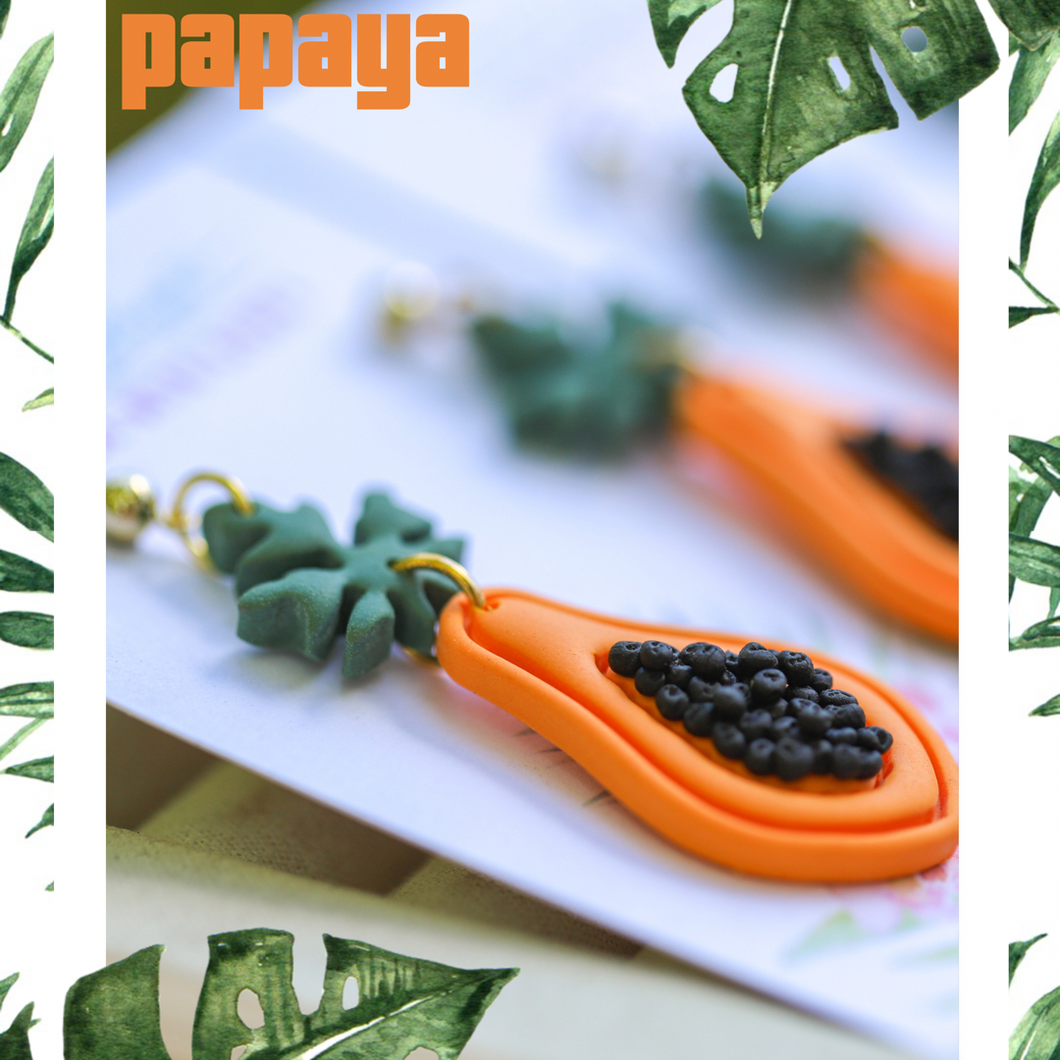 Clay - Papaya earrings