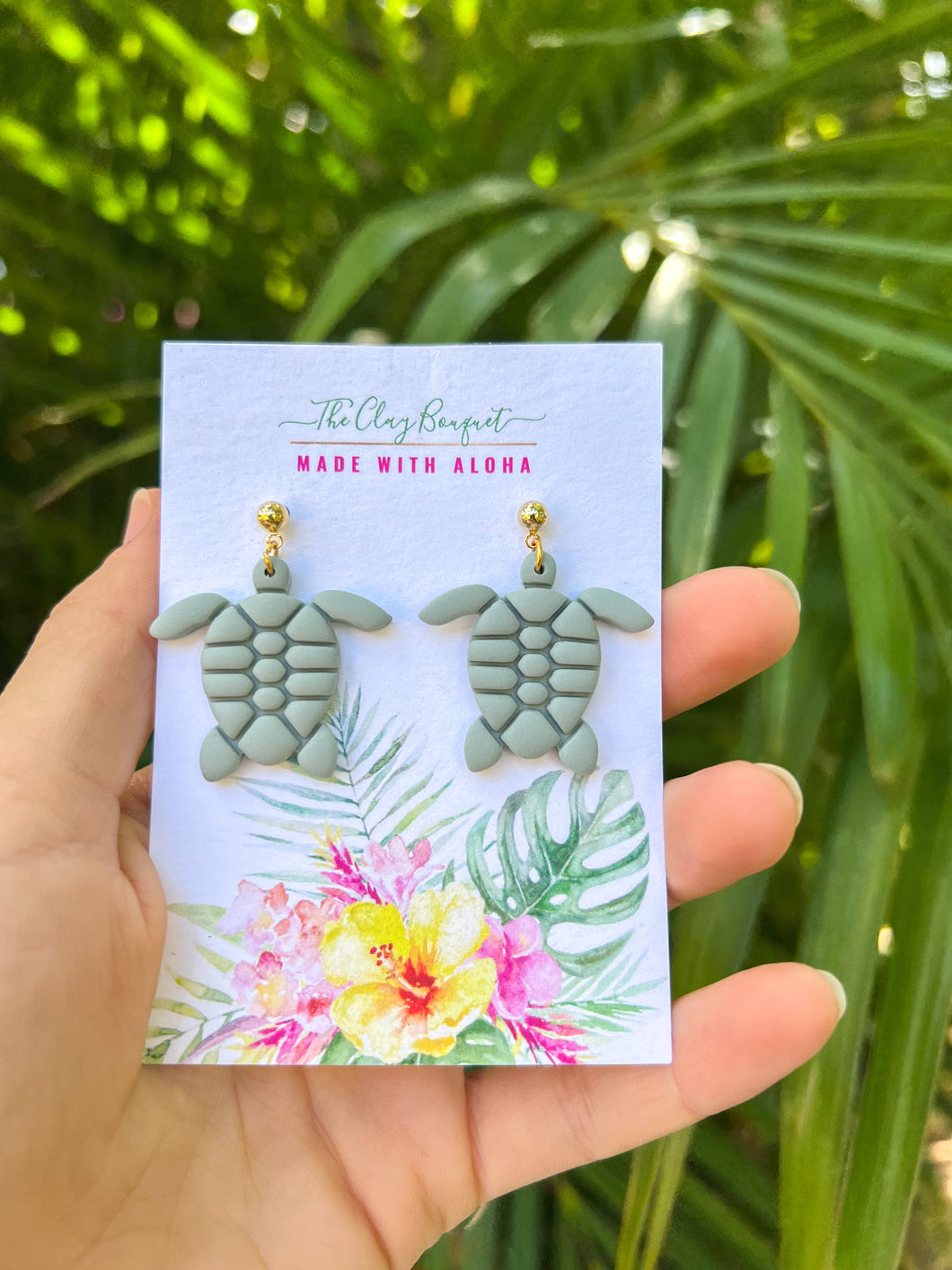 Clay - Turtle earrings